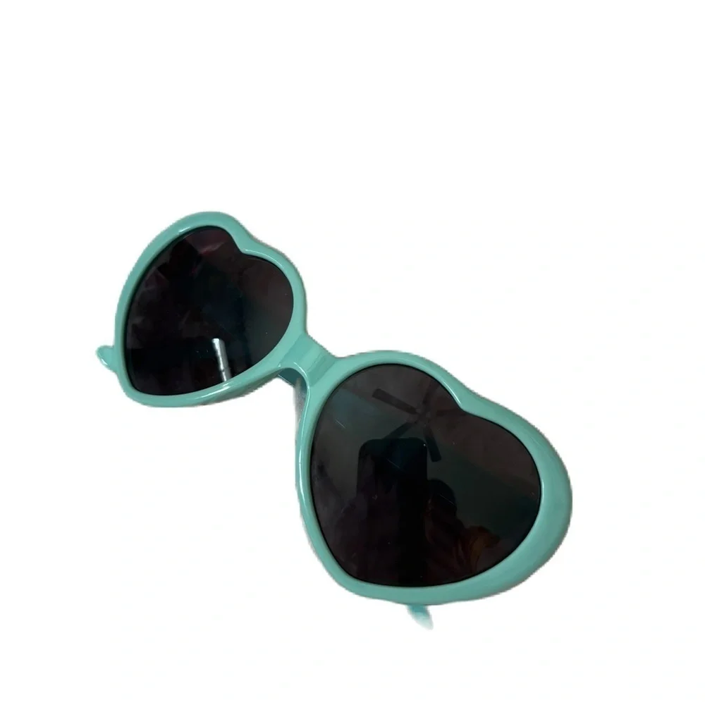 Heart-Shaped Mint Sunglasses Kids Blue Green